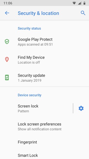 Your phone is now secure with a screen lock