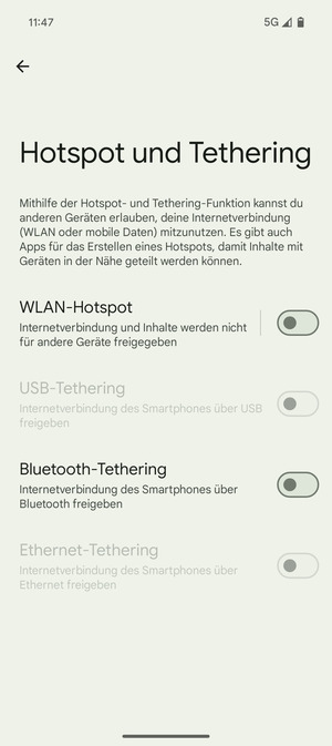 Wählen Sie WLAN-Hotspot