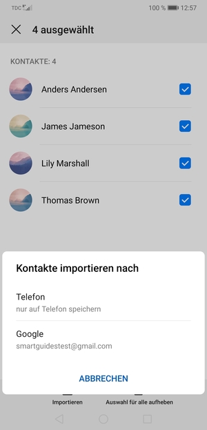 Wählen Sie Ihr Google Konto