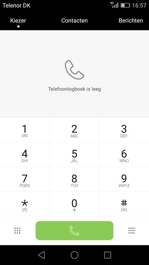 Klik op nummer 1 en houd dit vast