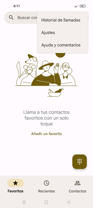 Seleccione Ajustes