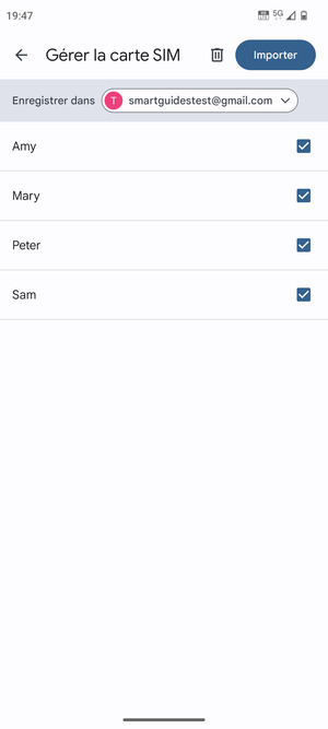 Sélectionnez Importer