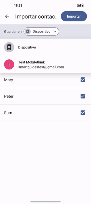 Seleccione su cuenta  Google