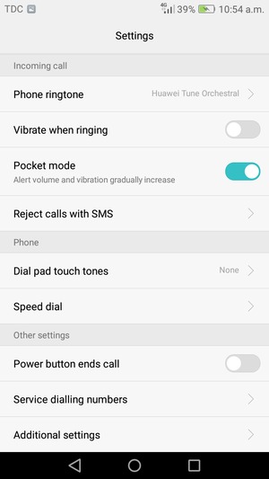 Scroll to and select Additional settings