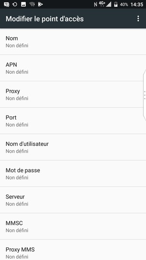 Saisissez les informations MMS