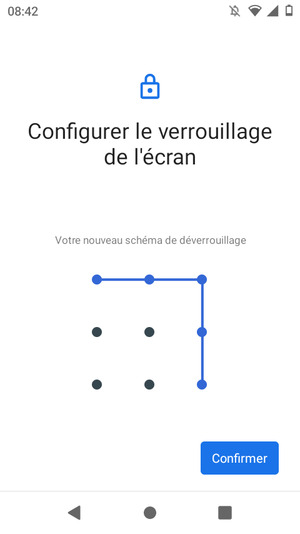 Dessinez de nouveau le schéma de déverrouillage et sélectionnez Confirmer