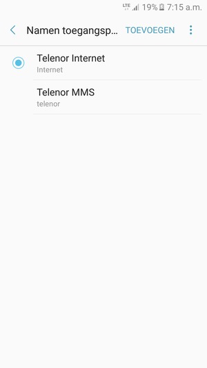 Selecteer de Menu-knop