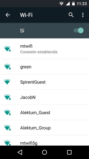 Ahora está conectado a la red Wi-Fi