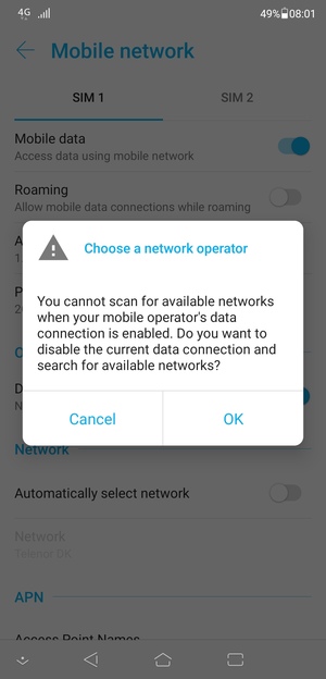 Select OK