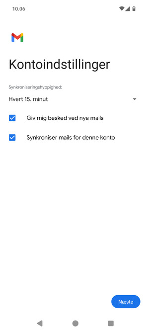 Vælg Næste