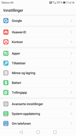 Bla til og velg System-oppdatering