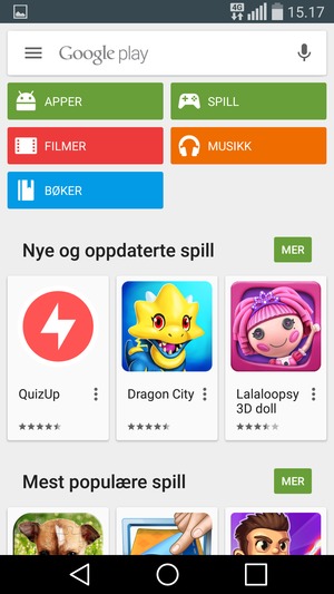 Velg søkefelt