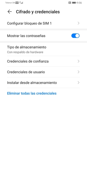 Seleccione Configurar bloqueo de SIM