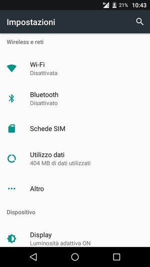 Seleziona Altro