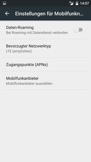 Wählen Sie Zugangspunkte (APNs)