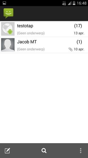 Selecteer de Menu-knop