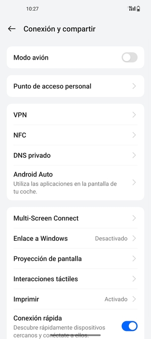 Seleccione Punto de acceso personal