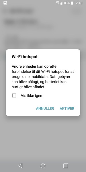 Vælg AKTIVER