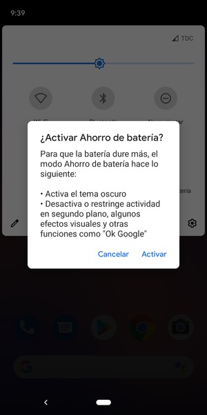 Seleccione Activar