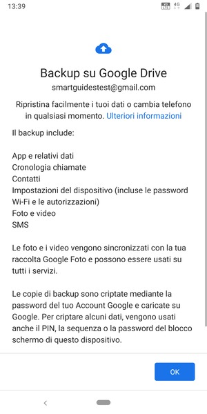 Seleziona OK