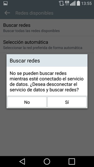 Seleccione Sí