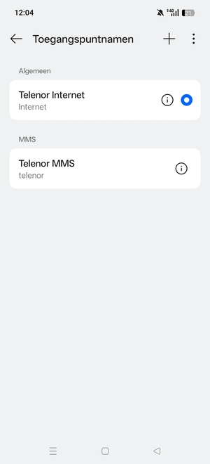 Selecteer de Menu-knop