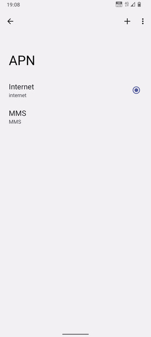 Seleziona il tasto Menu