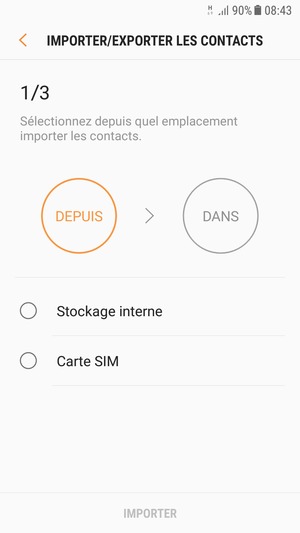 Sélectionnez Carte SIM