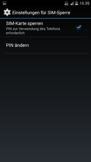 Wählen Sie PIN ändern