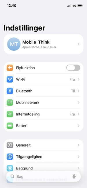 Vælg Mobilnetværk