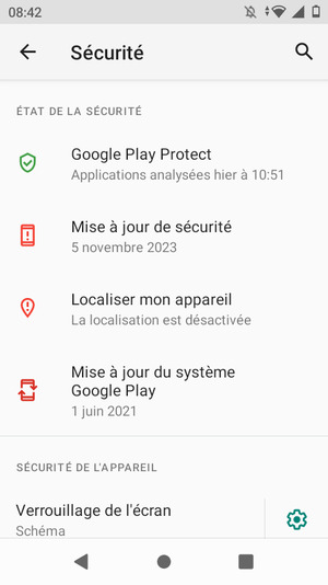 Votre téléphone est maintenant sécurisé par un écran de verrouillage