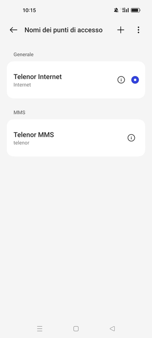 Seleziona il tasto Menu