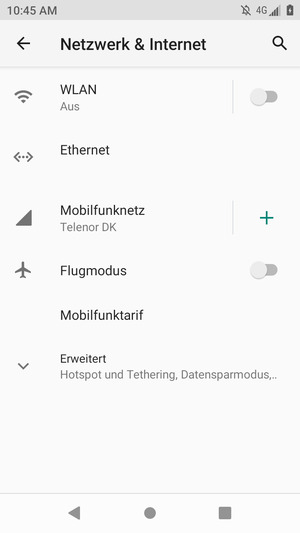 Wählen Sie Mobilfunknetz