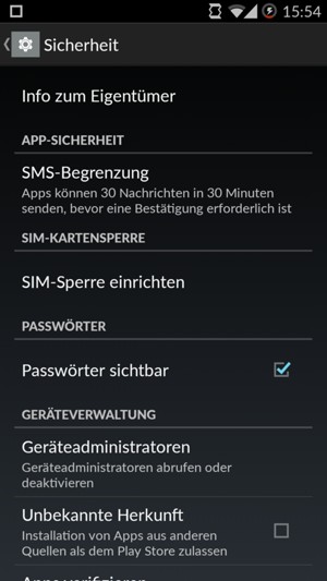 Wählen Sie SIM-Sperre einrichten