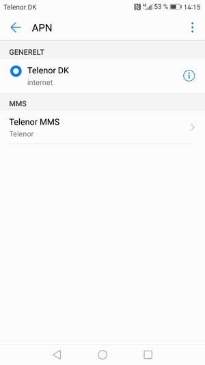 Telefonen din er konfigurert til MMS