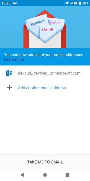 Select TAKE ME TO GMAIL