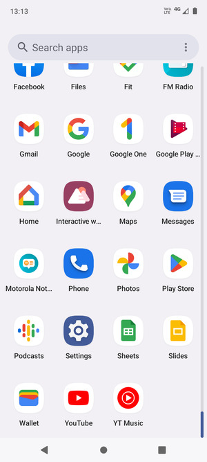 Scroll to and select Settings
