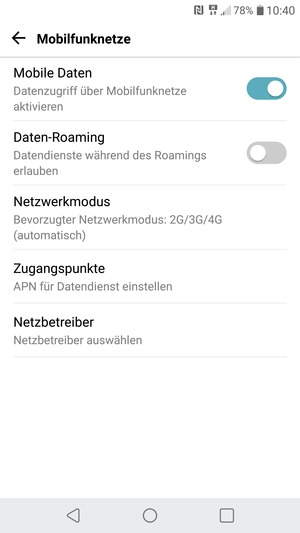 Wählen Sie Zugangspunkte