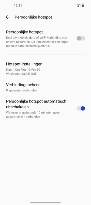 Selecteer Hotspot-instellingen
