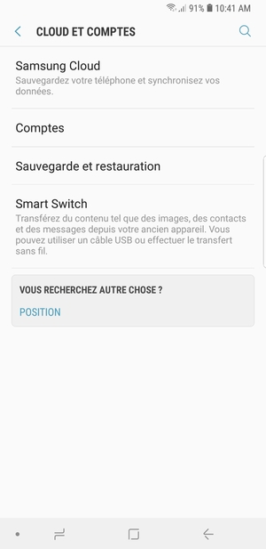 Sélectionnez Sauvegarde et restauration
