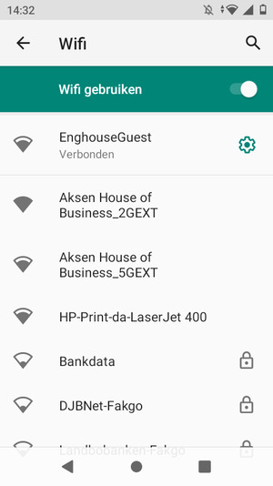 U bent nu verbonden met het WiFi-netwerk