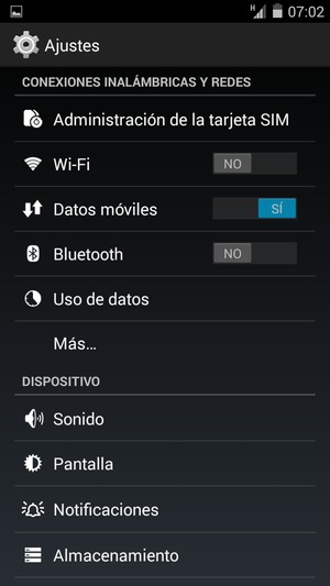 Seleccione Wi-Fi