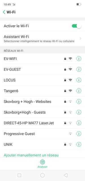 Sélectionnez le réseau sans fil auquel vous souhaitez vous connecter