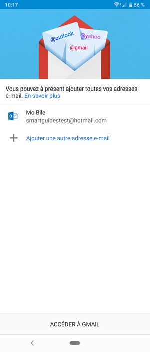 Sélectionnez ACCÉDER  À GMAIL