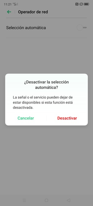 Seleccione Desactivar