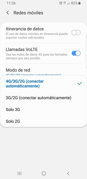 Seleccione la opción deseada