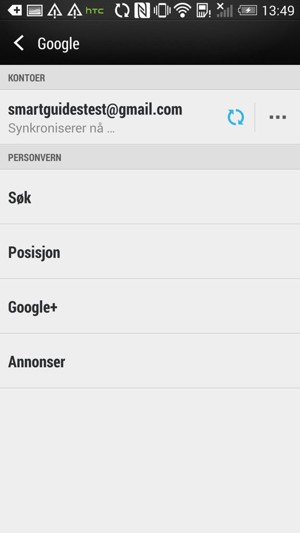 Velg kontoen din