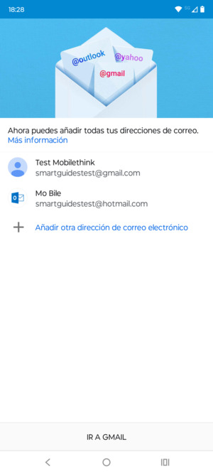 Seleccione IR A GMAIL
