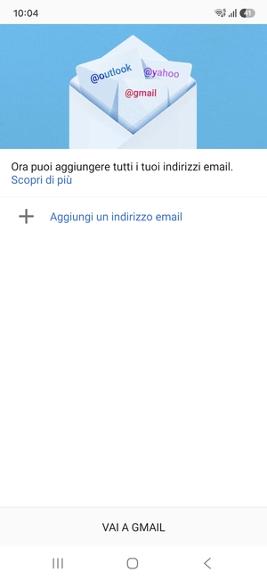 Seleziona Aggiungi un indirizzo email