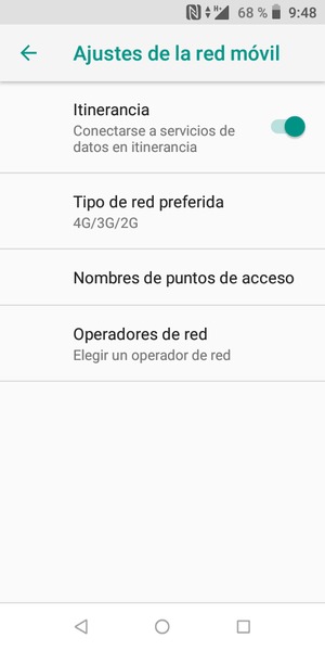 Activar o desactivar Itinerancia